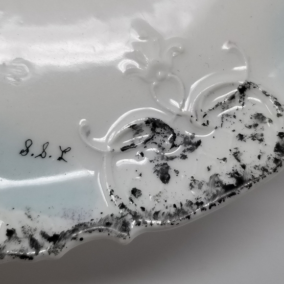 Porcelain? 8Inch Plate Signed Dog Sketch Portrait - Picture 10 of 16